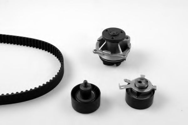 Комплект ГРМ с помпой HEPU PK02361