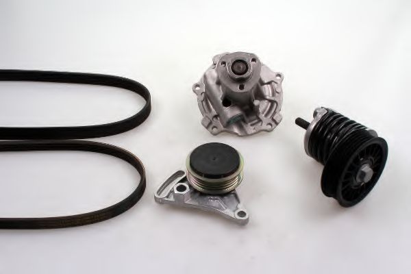 Водяной насос + комплект ручейковых ремней HEPU PK05423