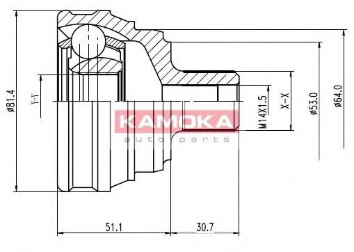 ШРУС с пыльником KAMOKA 6206