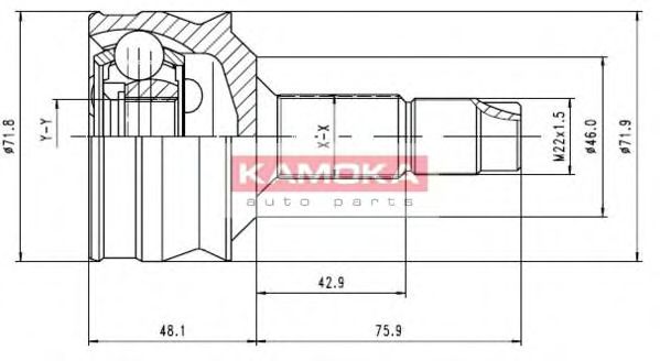 ШРУС с пыльником KAMOKA 6258