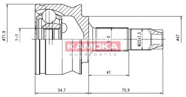 ШРУС с пыльником KAMOKA 6259
