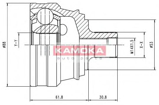 ШРУС с пыльником KAMOKA 6276