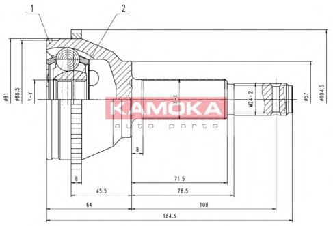 ШРУС с пыльником KAMOKA 6281