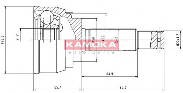ШРУС с пыльником KAMOKA 6284