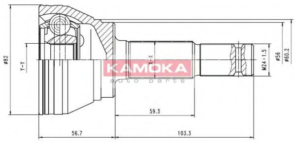 ШРУС с пыльником KAMOKA 6292