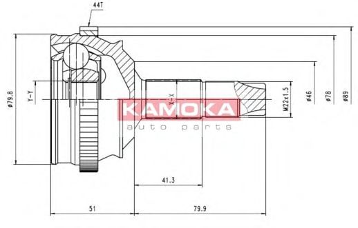 ШРУС с пыльником KAMOKA 6336