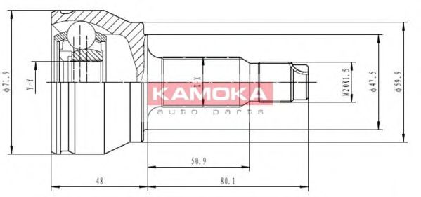 ШРУС с пыльником KAMOKA 6348