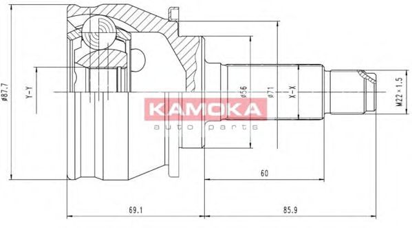 ШРУС с пыльником KAMOKA 6384