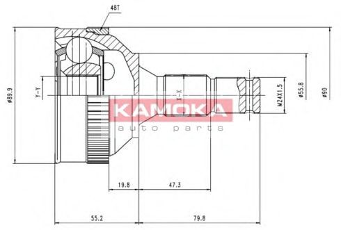 ШРУС с пыльником KAMOKA 6420