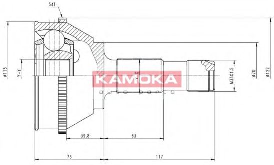 ШРУС с пыльником KAMOKA 6508