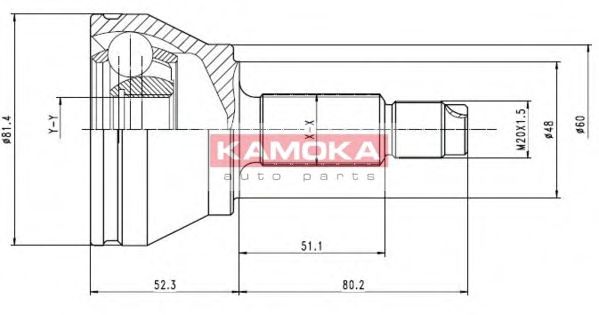 ШРУС с пыльником KAMOKA 6512