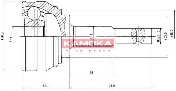 ШРУС с пыльником KAMOKA 6536