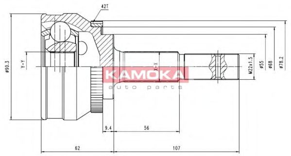 ШРУС с пыльником KAMOKA 6538