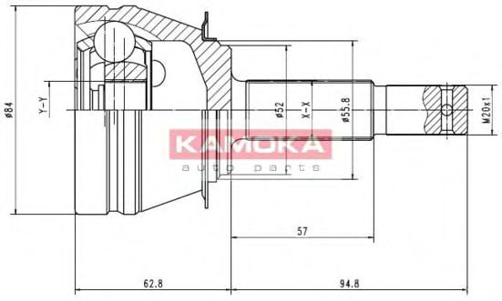 ШРУС с пыльником KAMOKA 6544