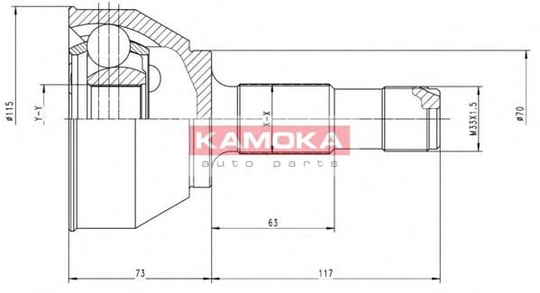 ШРУС с пыльником KAMOKA 6556