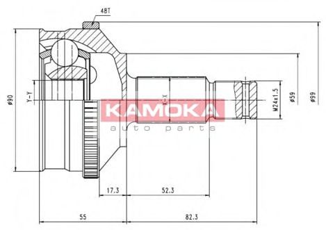ШРУС с пыльником KAMOKA 6574