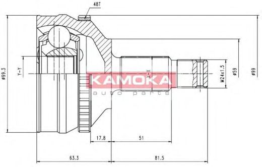 ШРУС с пыльником KAMOKA 6576