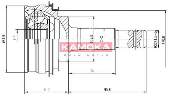 ШРУС с пыльником KAMOKA 6592