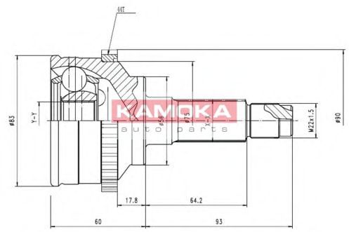 ШРУС с пыльником KAMOKA 6598