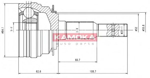 ШРУС с пыльником KAMOKA 6610