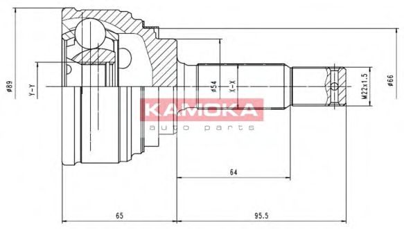 ШРУС с пыльником KAMOKA 6618