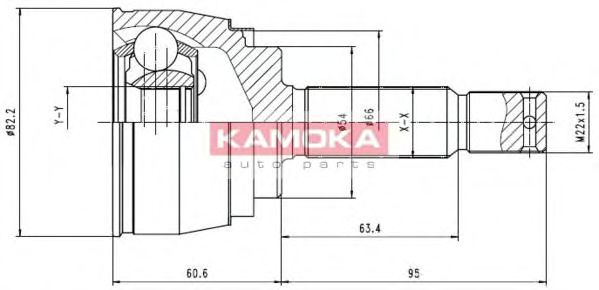 ШРУС с пыльником KAMOKA 6620