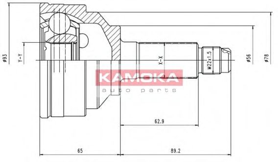 ШРУС с пыльником KAMOKA 6644