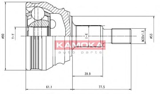 ШРУС с пыльником KAMOKA 6680