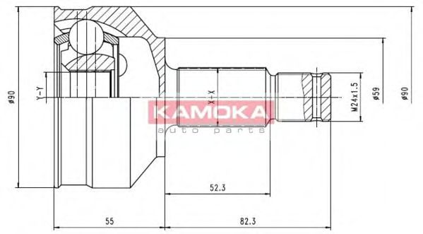 ШРУС с пыльником KAMOKA 6696