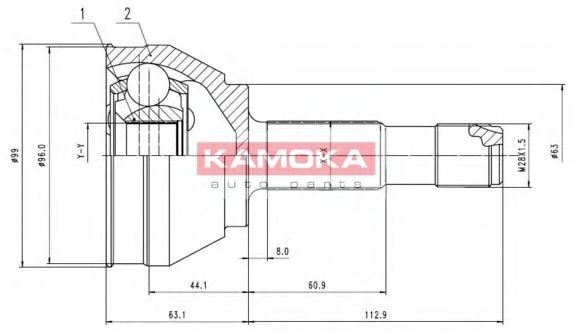 ШРУС с пыльником KAMOKA 6706