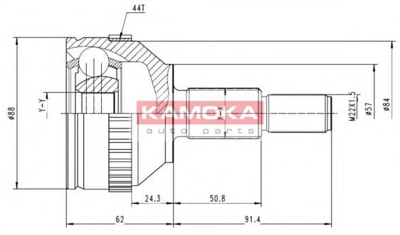 ШРУС с пыльником KAMOKA 6712