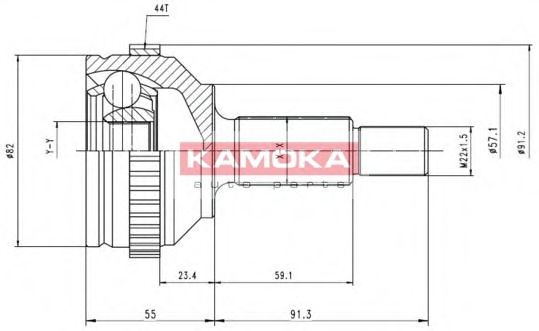 ШРУС с пыльником KAMOKA 6714