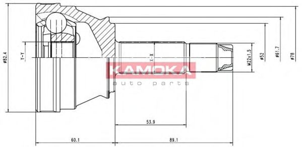 ШРУС с пыльником KAMOKA 6726
