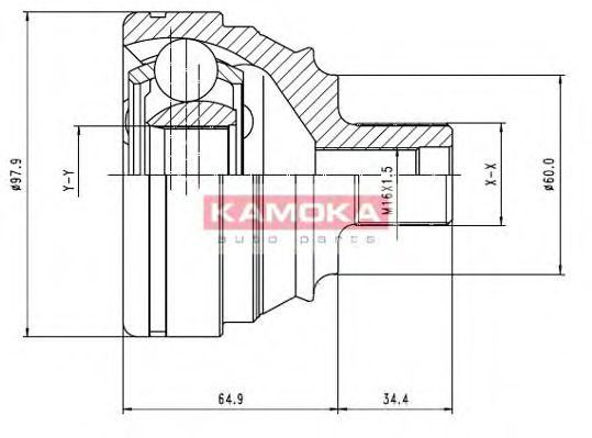 ШРУС с пыльником KAMOKA 6738
