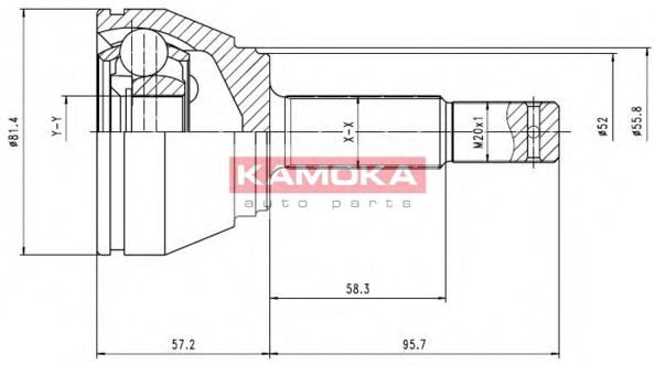 ШРУС с пыльником KAMOKA 6804