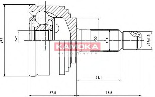 ШРУС с пыльником KAMOKA 6830