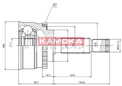 ШРУС с пыльником KAMOKA 6870