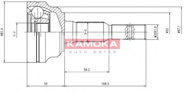 ШРУС с пыльником KAMOKA 6952