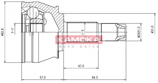 ШРУС с пыльником KAMOKA 6980