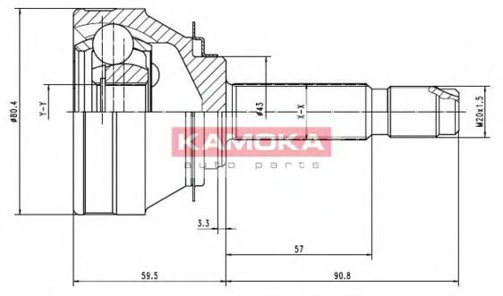 ШРУС с пыльником KAMOKA 7002