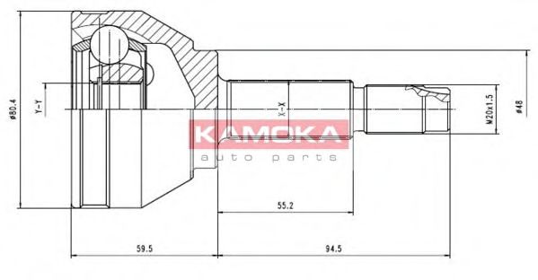 ШРУС с пыльником KAMOKA 7008