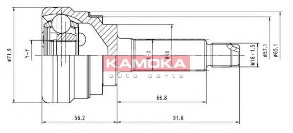 ШРУС с пыльником KAMOKA 7052