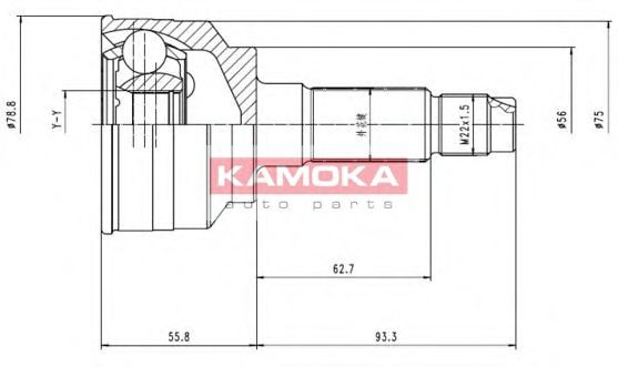 ШРУС с пыльником KAMOKA 7068