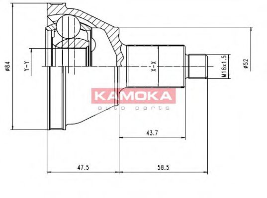 ШРУС с пыльником KAMOKA 7084