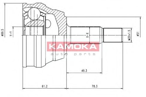 ШРУС с пыльником KAMOKA 7094