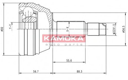 ШРУС с пыльником KAMOKA 7126