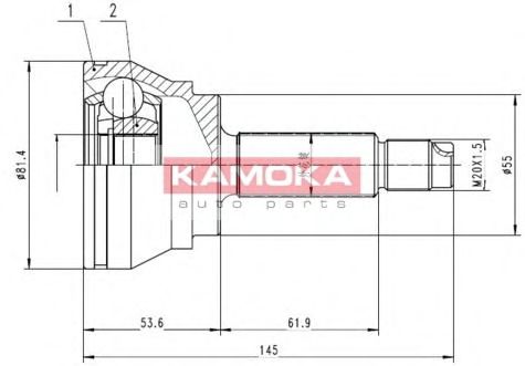 ШРУС с пыльником KAMOKA 7350