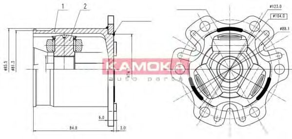 ШРУС с пыльником KAMOKA 8709