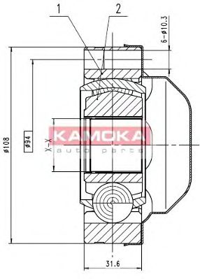 ШРУС с пыльником KAMOKA 8713