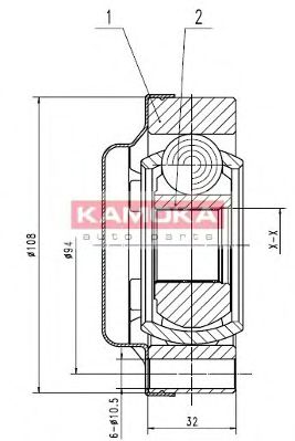 ШРУС с пыльником KAMOKA 9002